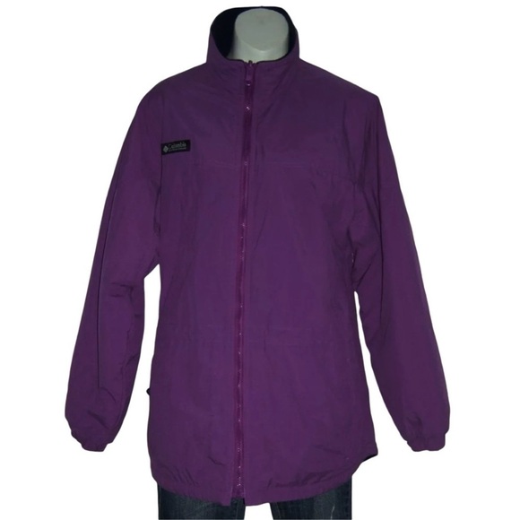 Columbia Coat Vintage 90's Purple Nylon Gorpcore Jacket Ski Active Winter Jacket - Picture 1 of 14
